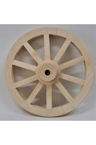 Otantik Ahşap At Arabası Tekeri 50 Cm. Duvar Dekoru Diğer