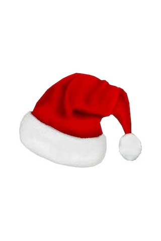 Yetişkin Noel Şapkası - Yılbaşı Şapkası - Polar Yıl Başı Şapkası - Noel Baba Şapkası