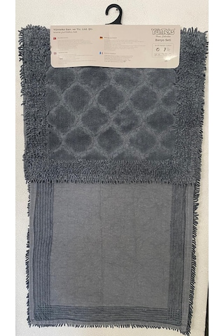 Pamuk Makarna Tufting 2'li Klozet Takımı , Banyo Seti ,d.kabuğu,a