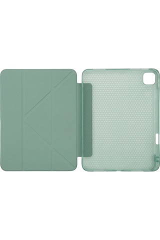 Ps Apple Uyumlu iPad Air 13 İnç M4 / M3 / M2 Tri Folding Standlı Kılıf - Yeşil Kapaklı Kılıf