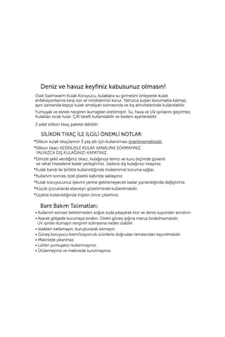 Owli Swimwarm Kulak Koruyucu Bebek Pembe-Pembe