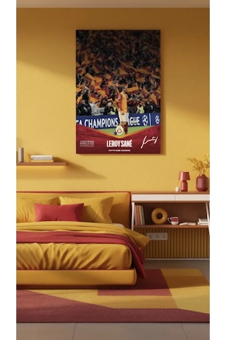 Galatasaray X Juventus - Leroy Sane İmzalı Statik Poster