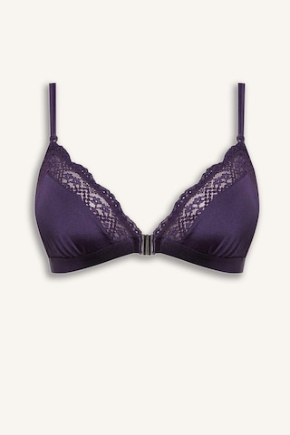 Defacto Dantel Detaylı Saten Kapsız Pedsiz Balensiz Bralet G1139ax26sppr289 Mor-pr289