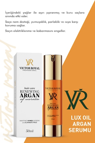 Victor Royal Yıpranmış Ve Kuru Saçlar Için Lux Oil Argan Yağı 50 Ml