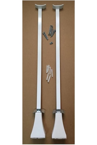 Panel Radyatör Ayağı / Yer Konsolu 90 Cm Yere Sabitleme Beyaz 1 Çift 2 Adet