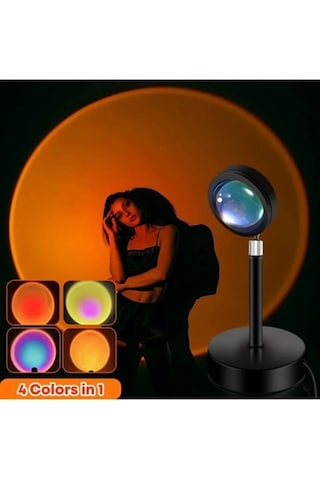 Kumandalı Gün Batımı Projektör Lamba Işık Masa Lamba