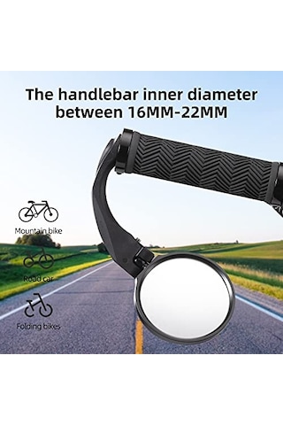 Rockbros Bisiklet Aynası Evrensel 360 Döner Dikiz Aynası Hd Bisiklet Aynası E-bisiklet Mtb Yol Bisikleti İçin Katlanır Bisiklet