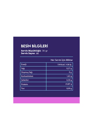 Egg White Protein Tozu Kurabiye Aromalı - 80 Servis -2400 Gr