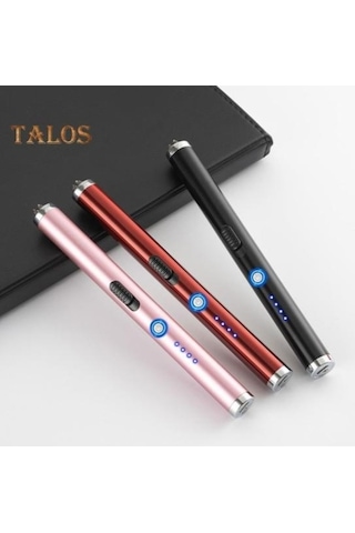 Novahub Kırmızı Elektrikli Ateşleyici - Anti-dokunmatik Düğme, Rüzgara Dayanıklı, Kamp Ve Mutfak İçin Güvenli Ateşleme Kırmızı