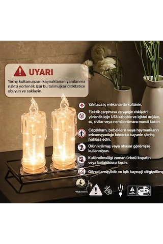 Led Alevsiz Mum Seti, 11 Cm Yükseklik, 4.7 Cm Çap, 2'li Pilli Sütun Tasarım, Ortam Aydınlatma Çok Renkli