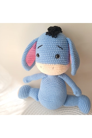 Amigurumi Eeyore Oyuncak Winnie The Pohh Serisi El Emeği Mavi Pembe