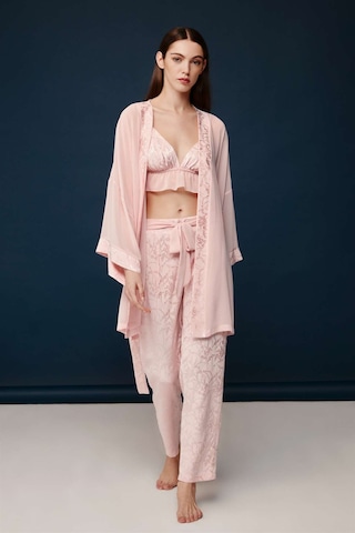 Bonnie&Clyde - Kadın Pudra Viskon Jakar 3 lü Takımı  30013 Pudra