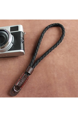 Dslr Ve Mirrorless İçin El Dizilmiş Pamuk Kamera Kayışı - Sony, Nikon, Canon, Fujifilm, Leica, Olympus Ve Pentax Kameralarla Uyumlu Black
