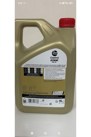 Castrol Edge 5W-40 Motor Yağı 4 L