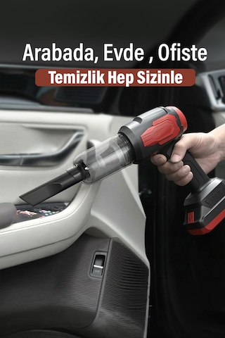 Araç Süpürgesi 20000pa Güçlü Emiş Kablosuz El Tipi Şarjlı Taşınabilir Mini Oto Ev Süpürgesi
