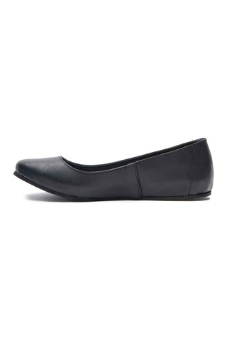 Comfortfusse Velda - Kadın Ortopedik Hakiki Deri Babet Ayakkabı Siyah