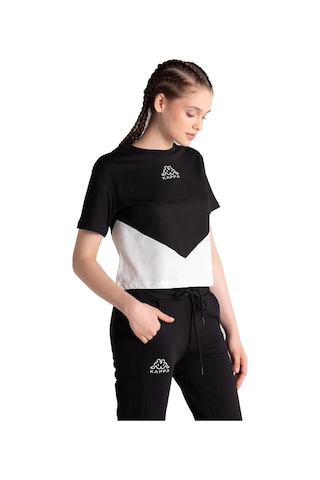 Kappa Kadın Tişört Logo Ece Tk 351L65W-Siyah - Beyaz