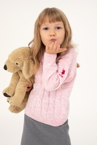 U.s. Polo Assn. Kız Çocuk Pembe Kazak /triko 50297150-vr041 Pembe