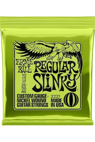 Ernie Ball P02221 Regular Slinky Nickel 10-46 Elektro Gitar Teli