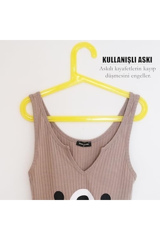 Plastik Çocuk Askısı, Elbise Askısı, Renkli Askı, Slim Askı Standart, Adet, 8 Diğer