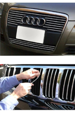 Araç Içi Dışı Geçmeli Koruyucu U Tipi Nikelaj Çıta -kapı Koruyucu 5 Metre