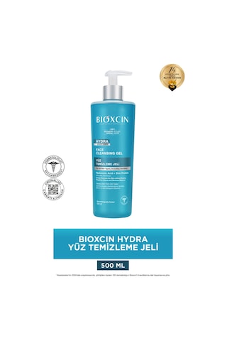 Bioxcin Hydra Kuru Ve Hassas Ciltler İçin Yüz Temizleme Jeli 500 ml - Hyalüronik Asit, Aloe Vera, Pantenol
