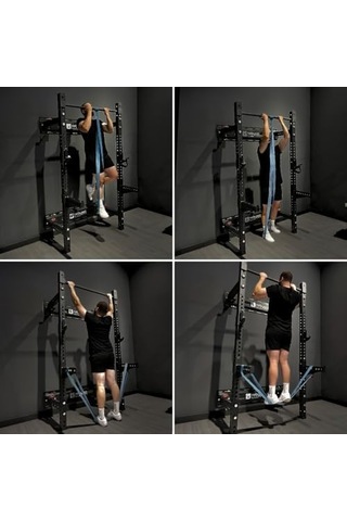 Barfiks Lastiği Orta Sert Mavi Direnç Bandı Pull Up Assistance Band Barfiks Çekme Destek Lastiği, Crossfit & Fitness Egzersiz Bandı