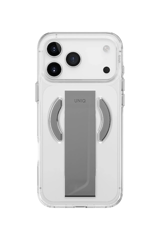 Apple Uyumlu iPhone 17 Pro Max Kılıf Heldro Tutma Bandı Ve Bilek Askısı Premium Yüksek Dayanıklı Koruma Kapak Şeffaf