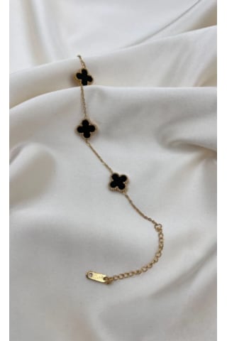 Bb Çelik Üçlü Yonca Modelli Bileklik