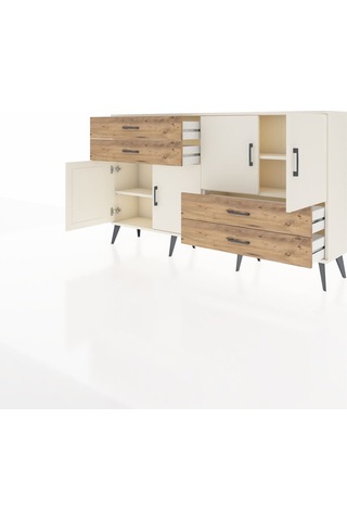 Arges Konsol 3 Raflı 4 Çekmeceli 4 Kapaklı 176x30x99 Aytaşı-aytaş Aytaşı-aytaşı/çam
