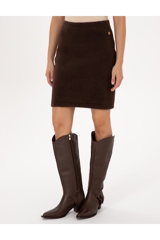 Pierre Cardin Kadın Kahverengi Etek Triko 50316408-vr029 Kahverengi