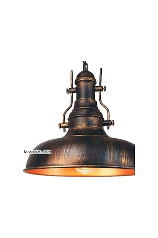 Tarzavize Trt7 Dekoratif Bakır Eskitme Retro Sarkıt Avize