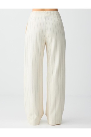 Jimmy Key Jimmy Key Ekru Normal Paça Normal Bel Çizgili Uzun Örme Pantolon 6sw185608114