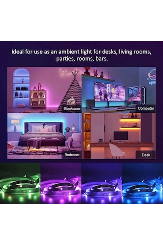 Electroon 12volt 3çipli Silikonlu Rgb Led Kumanda Adaptör Set - 5metre 5 METRE