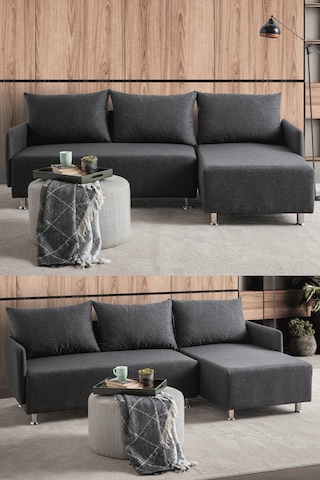 Mondy Köşe Koltuk Takımı Antrasit Antrasit