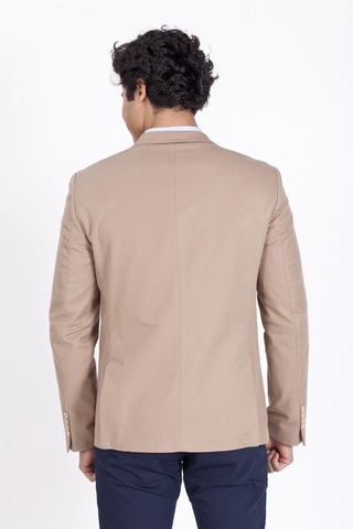 Ncs Jeans Erkek Casual Slim Fit Dar Kesim Blazer Ceket 4864-Camel