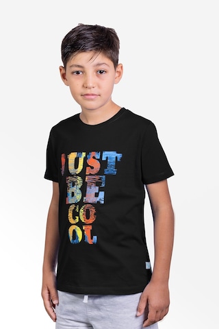 Little's World Just Be Cool Çocuk Tshirt Siyah
