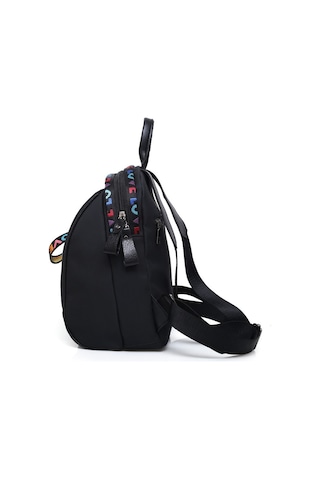 Renkli Kemerli Düzrenk Sırtçantalar İle Yüzler Gelgitin Kadın Kore Versiyonu Siyah