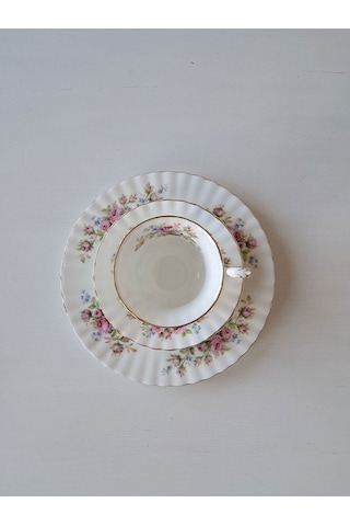 Moss Rose Bone China Trio Çay Fincanı 3 Parça 200 Ml
