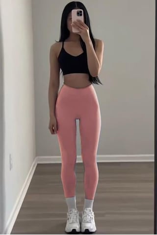 Madmext Pembe Yüksek Bel Kadın Tayt Mg2230 Pembe