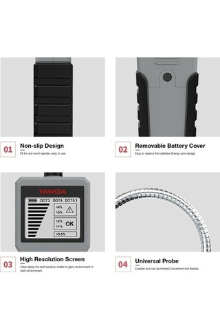 Moly Araba Fren Hidroliği Test Cihazı Xiaoguang Yawoa Bf200 Dijital Basınç Ölçer
