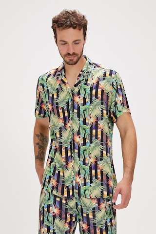 Bad Bear Bloom Siyah Baskılı Erkek Gömlek-siyah Siyah