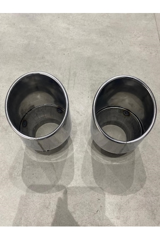 Tek Çıkışlı 110mm Egzoz Ucu Eğik Ağız Silindirik