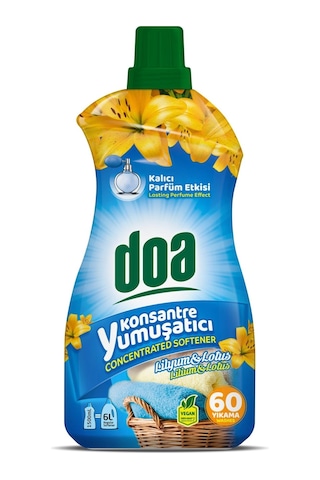 Doa Konsantre Çamaşır Yumuşatıcı Lilyum Lotus 1500 Ml X 4 Adet 4'lü Set