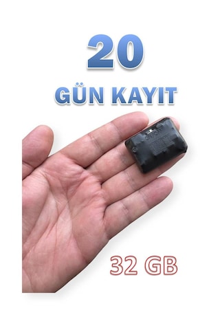 32 Gb Usb Ses Kayıt Dinleme Cihazı Tek Şarjla 20 Gün Kayıt Kulaklıkla Dinleme Uzun Süreli Kayıt