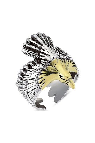 Boyu Ayarlı Kartal Gümüş Erkek Yüzük Msr282