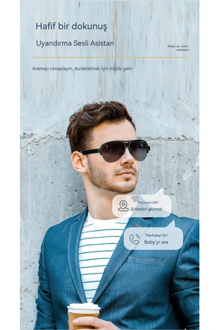 Kablosuz Bluetooth 5.3 Akıllı Çağrı Güneş Gözlüğü