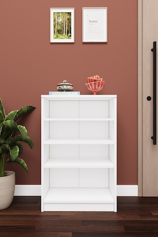 Asra Trend 4 Katlı Açık Raflı Ayakkabılık A-31 %100 MDF Modern Bot Uyumlu Düzenleyici Beyaz