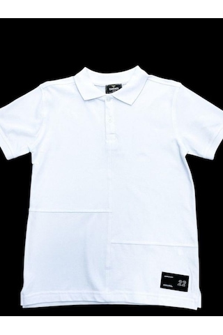 Carinos Erkek Çocuk Basic Yakalı T-shirt-14604 Beyaz