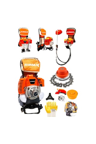 Stilmax SCB63HP Benzinli Sırt Tipi Tırpan + Canavar Başlık Stilmax SCB63HP Benzinli Sırt Tipi Tırpan + Canavar Başlık
